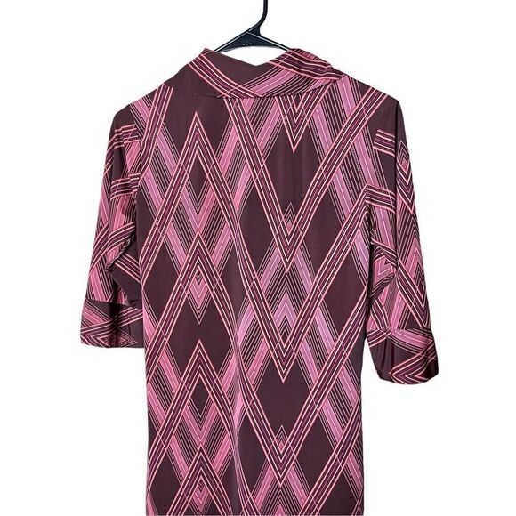 Vintage Wanted Clothing Y2K Retro Button Front MIDI Dress Size M - Picture 9 of 10